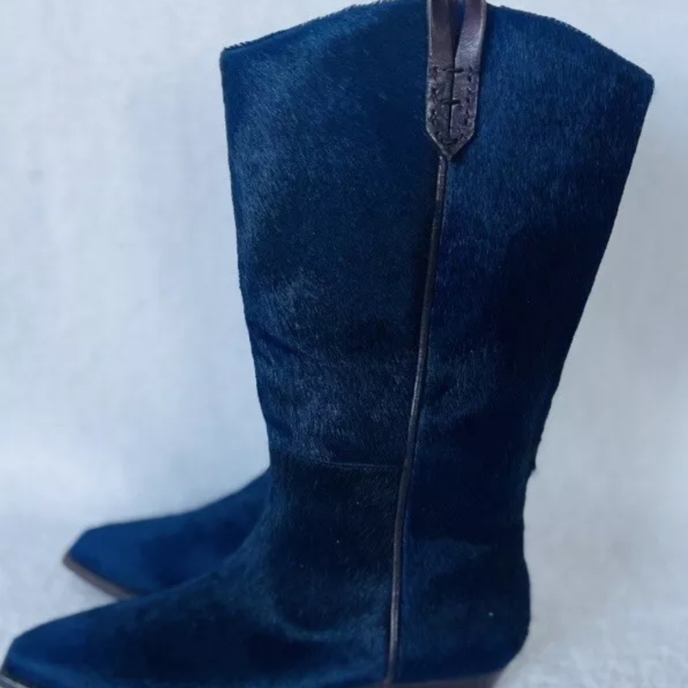 Free People We The Free Montage Hair Tall Boots in Blue Size EU 41/ US 11 NEW